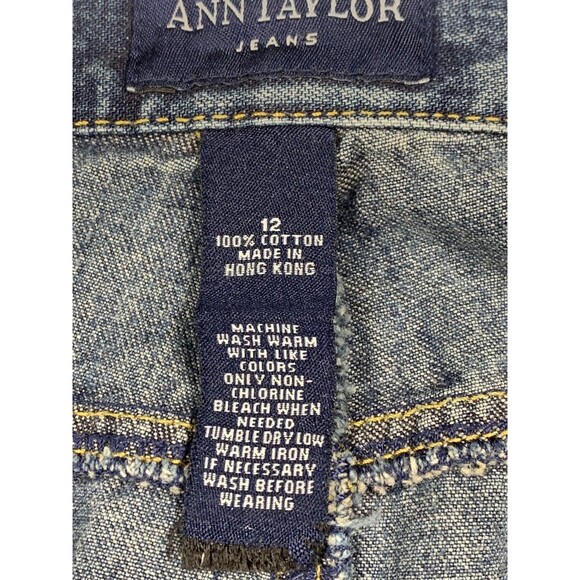 Ann Taylor Jeans Special Edition Denim Skirt Maxi Long 5 Pocket Size 12 Blue VTG - Picture 2 of 9